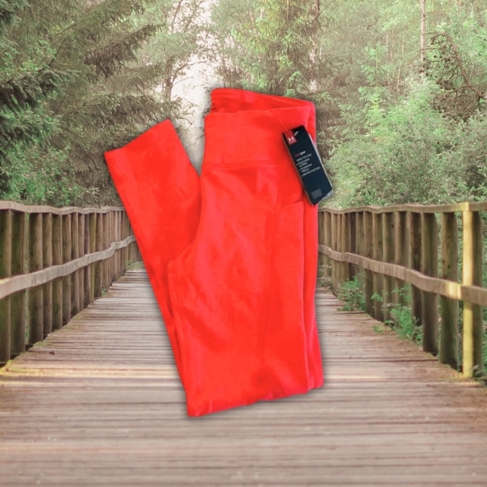 NWT Under Armour leggings neon orange